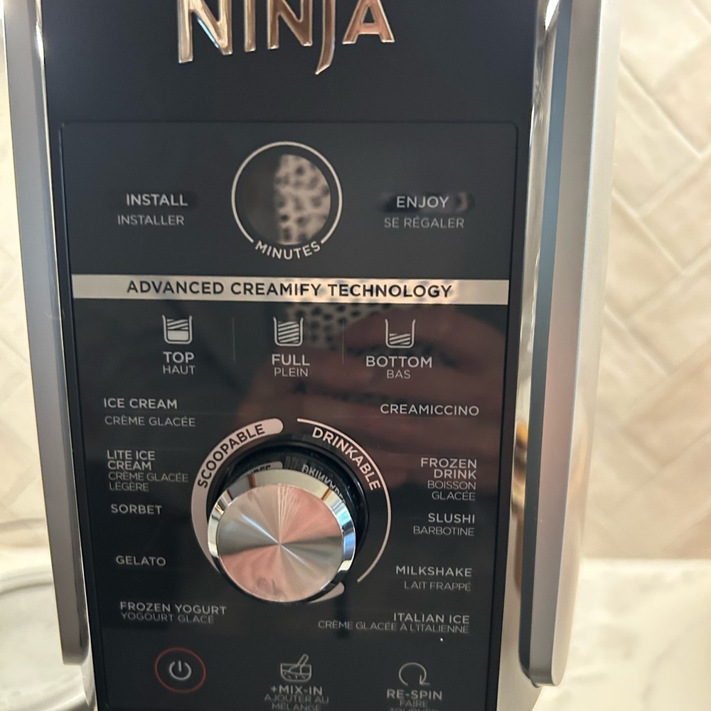Ninja Black and Silver Ice Cream Maker